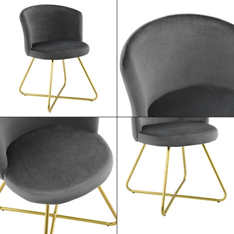 NOVA 2 Fauteuils Pour Les Lignes Suspentes De Salle D'attente En Métal En Métal Velours Gris Foncé 7 NOVA 2 Fauteuils Pour Les Lignes Suspentes De Salle D'attente En Métal En Métal Velours Gris Foncé – Image 5