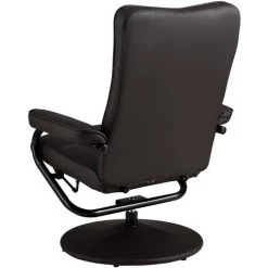 NOVA Fauteuil Avec Repose-pieds Pour Le Studio Casa Poggiapiedi En Cuir Imitation Diverses Couleurs Couleur : Marron -Pas Cher Fauteuil Magasin 58597468 4