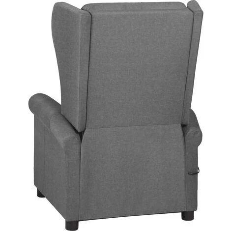INLIFE Fauteuil Inclinable De Massage électrique Gris Clair Tissu - Gris 7 INLIFE Fauteuil Inclinable De Massage électrique Gris Clair Tissu - Gris – Image 5