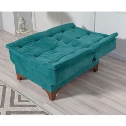 COTECOSY Chaise / Fauteuil Convertible Lefkada Tissu Vert - Vert -Pas Cher Fauteuil Magasin 59104448 3