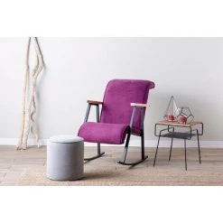 COTECOSY Fauteuil à Bascule Vitocha Tissu Violet - Violet 9 COTECOSY Fauteuil à Bascule Vitocha Tissu Violet - Violet -Pas Cher Fauteuil Magasin 59104531 3