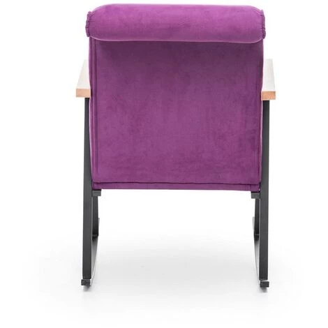 COTECOSY Fauteuil à Bascule Vitocha Tissu Violet - Violet 7 COTECOSY Fauteuil à Bascule Vitocha Tissu Violet - Violet – Image 5