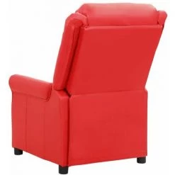 Fauteuil Releveur Inclinable Similicuir Rouge VidaXL -Pas Cher Fauteuil Magasin 59117844 5