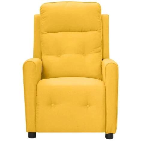 Fauteuil Releveur Inclinable Tissu Jaune VidaXL 5 Fauteuil Releveur Inclinable Tissu Jaune VidaXL – Image 3
