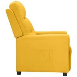 Fauteuil Releveur Inclinable Tissu Jaune VidaXL 10 Fauteuil Releveur Inclinable Tissu Jaune VidaXL -Pas Cher Fauteuil Magasin 59117933 4