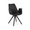 M&S Fauteuil Design Noir Et Piètement En Bois Noir - SHAFT