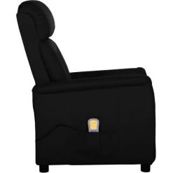INLIFE Fauteuil De Massage Inclinable Noir Similicuir - Noir 9 INLIFE Fauteuil De Massage Inclinable Noir Similicuir - Noir -Pas Cher Fauteuil Magasin 59171679 3