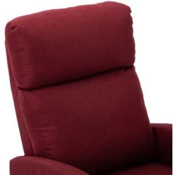 INLIFE Fauteuil De Massage Inclinable Rouge Bordeaux Tissu - Rouge -Pas Cher Fauteuil Magasin 59172477 5