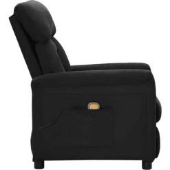INLIFE Fauteuil Inclinable électrique De Massage Noir Similicuir Daim - Noir -Pas Cher Fauteuil Magasin 59173015 4