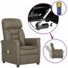 INLIFE Fauteuil Inclinable électrique De Massage Gris Similicuir - Gris -Pas Cher Fauteuil Magasin 59173042 1
