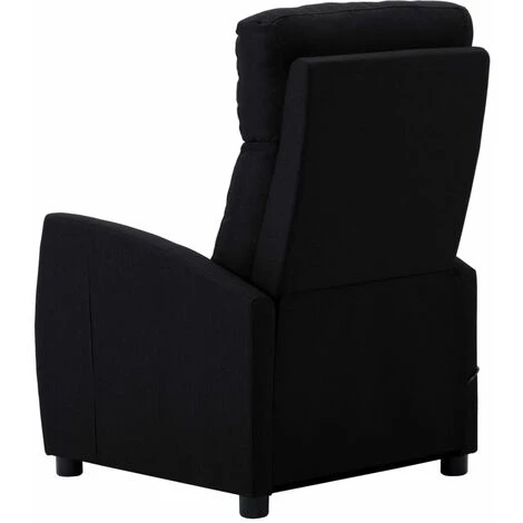INLIFE Fauteuil De Massage Inclinable Noir Tissu - Noir 6 INLIFE Fauteuil De Massage Inclinable Noir Tissu - Noir – Image 4