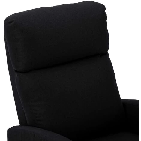 INLIFE Fauteuil De Massage Inclinable Noir Tissu - Noir 7 INLIFE Fauteuil De Massage Inclinable Noir Tissu - Noir – Image 5