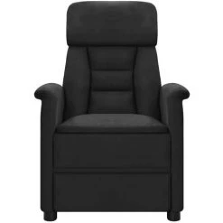 INLIFE Fauteuil Inclinable De Massage Noir Similicuir Daim - Noir -Pas Cher Fauteuil Magasin 59173151 3