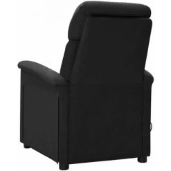 INLIFE Fauteuil Inclinable De Massage Noir Similicuir Daim - Noir -Pas Cher Fauteuil Magasin 59173151 5