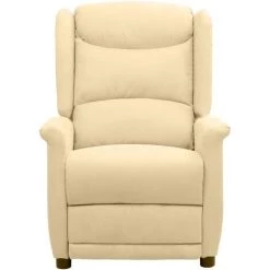 Fauteuil Releveur Inclinable De Massage Tissu Microfibre Crème VidaXL 9 Fauteuil Releveur Inclinable De Massage Tissu Microfibre Crème VidaXL -Pas Cher Fauteuil Magasin 59200004 3