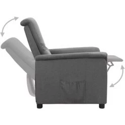 Fauteuil Releveur Inclinable Tissu Gris Clair VidaXL -Pas Cher Fauteuil Magasin 59200005 5