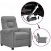 Fauteuil Releveur Inclinable Similicuir Gris VidaXL
