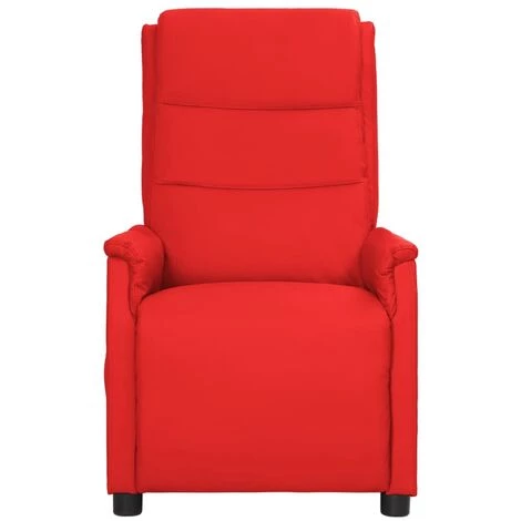 Fauteuil Releveur Inclinable Similicuir Rouge VidaXL 5 Fauteuil Releveur Inclinable Similicuir Rouge VidaXL – Image 3