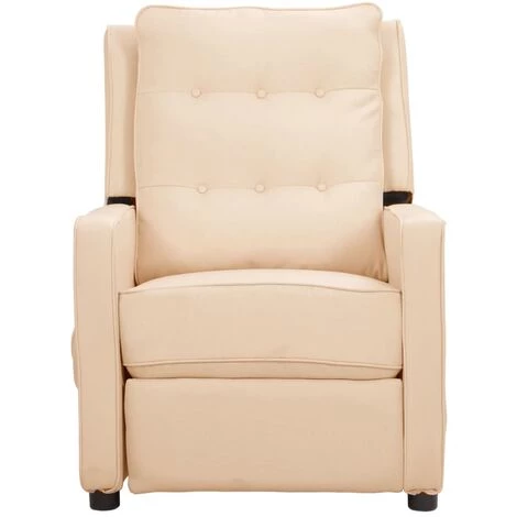 Fauteuil Releveur Inclinable Tissu Crème VidaXL 6 Fauteuil Releveur Inclinable Tissu Crème VidaXL – Image 4
