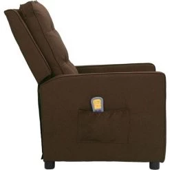 Fauteuil Releveur Inclinable De Massage Tissu Marron Foncé VidaXL -Pas Cher Fauteuil Magasin 59200076 4