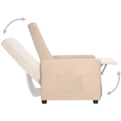 Fauteuil Releveur Inclinable Tissu Crème VidaXL 11 Fauteuil Releveur Inclinable Tissu Crème VidaXL -Pas Cher Fauteuil Magasin 59200098 5