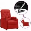 Fauteuil Releveur Inclinable Similicuir Bordeaux VidaXL