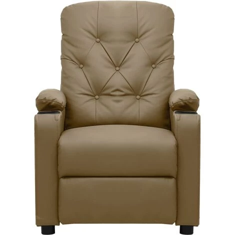 VidaXL Fauteuil Releveur Inclinable De Massage Similicuir Cappuccino - Brun 5 VidaXL Fauteuil Releveur Inclinable De Massage Similicuir Cappuccino - Brun – Image 3