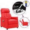 Fauteuil Releveur Inclinable De Massage Similicuir Rouge VidaXL -Pas Cher Fauteuil Magasin 59261064 1