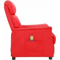 Fauteuil Releveur Inclinable De Massage Similicuir Rouge VidaXL -Pas Cher Fauteuil Magasin 59261064 4