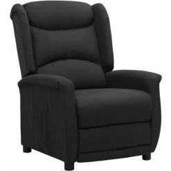 Fauteuil Releveur Inclinable Tissu Noir VidaXL 8 Fauteuil Releveur Inclinable Tissu Noir VidaXL -Pas Cher Fauteuil Magasin 59261068 2