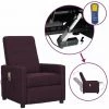 Fauteuil Releveur Inclinable De Massage Tissu Violet VidaXL