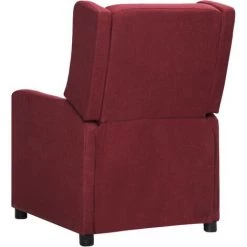 Fauteuil Releveur Inclinable Tissu Rouge Bordeaux VidaXL -Pas Cher Fauteuil Magasin 59330561 5