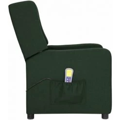 Fauteuil Releveur Inclinable De Massage Tissu Vert Foncé VidaXL 10 Fauteuil Releveur Inclinable De Massage Tissu Vert Foncé VidaXL -Pas Cher Fauteuil Magasin 59330589 4