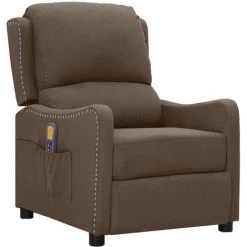 Fauteuil Releveur Inclinable De Massage Tissu Taupe VidaXL 8 Fauteuil Releveur Inclinable De Massage Tissu Taupe VidaXL -Pas Cher Fauteuil Magasin 59330633 2