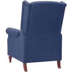 Fauteuil Inclinable Bleu Tissu VidaXL 10 Fauteuil Inclinable Bleu Tissu VidaXL -Pas Cher Fauteuil Magasin 59331584 4