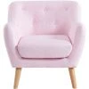 BAïTA Fauteuil SCANDI En Tissu Rose Avec Pieds En Bois - Rose 2 BAïTA Fauteuil SCANDI En Tissu Rose Avec Pieds En Bois - Rose -Pas Cher Fauteuil Magasin 59336690 1