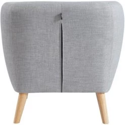 BAïTA Fauteuil SCANDI En Tissu Gris Avec Pieds En Bois - Gris 11 BAïTA Fauteuil SCANDI En Tissu Gris Avec Pieds En Bois - Gris -Pas Cher Fauteuil Magasin 59336694 5