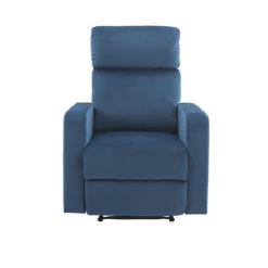 BAïTA Fauteuil Relax LOVA Large En Velours Bleu Foncé Avec Fonction électrique - Bleu -Pas Cher Fauteuil Magasin 59336702 3