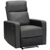 BAïTA Fauteuil Relax LOVA Large En Tissu Gris Et PU Noir Avec Fonction électrique - Gris -Pas Cher Fauteuil Magasin 59336703 1