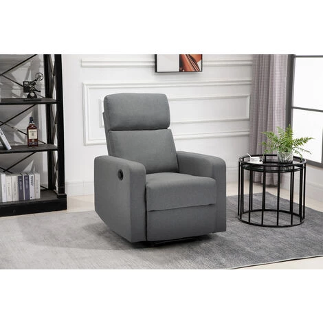 BAïTA Fauteuil Relax LOVA Large En Tissu Gris Avec Fonction électrique - Gris 4 BAïTA Fauteuil Relax LOVA Large En Tissu Gris Avec Fonction électrique - Gris â Image 2