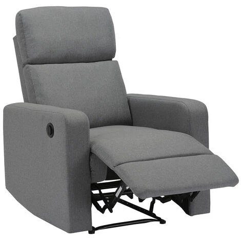 BAïTA Fauteuil Relax LOVA Large En Tissu Gris Avec Fonction électrique - Gris 6 BAïTA Fauteuil Relax LOVA Large En Tissu Gris Avec Fonction électrique - Gris â Image 4