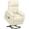 YOUTHUP Fauteuil De Massage Inclinable Crème Tissu - Crème -Pas Cher Fauteuil Magasin 59373259 1