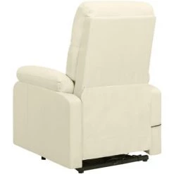 YOUTHUP Fauteuil De Massage Inclinable Crème Tissu - Crème -Pas Cher Fauteuil Magasin 59373259 5