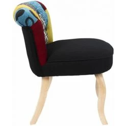 Paris Prix - Fauteuil Patchwork Design "eleonor" 68cm Multicolore -Pas Cher Fauteuil Magasin 59406829 3