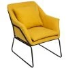 Fauteuil En Velours "Chet" Atmosphera - Moutarde 1 Fauteuil En Velours "Chet" Atmosphera - Moutarde -Pas Cher Fauteuil Magasin 59418789 1