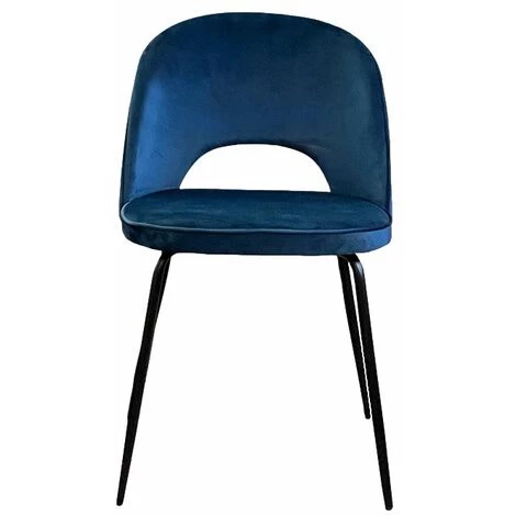Chaise En Velours Design "Gabriella" Opjet - Bleu Royal 4 Chaise En Velours Design "Gabriella" Opjet - Bleu Royal – Image 2