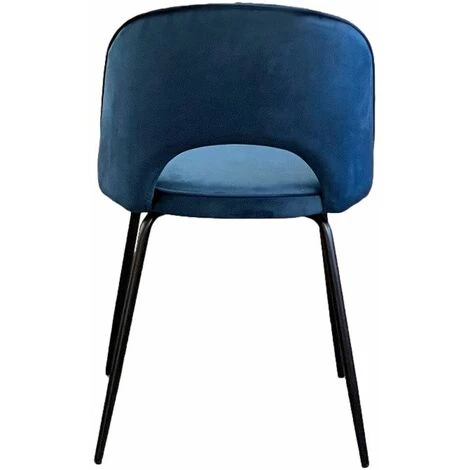 Chaise En Velours Design "Gabriella" Opjet - Bleu Royal 5 Chaise En Velours Design "Gabriella" Opjet - Bleu Royal – Image 3