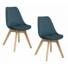 Lot De 2 Chaises En Velours Style Scandinave "Helsinki" Atmosphera - Bleu Canard 1 Lot De 2 Chaises En Velours Style Scandinave "Helsinki" Atmosphera - Bleu Canard -Pas Cher Fauteuil Magasin 59419359 1