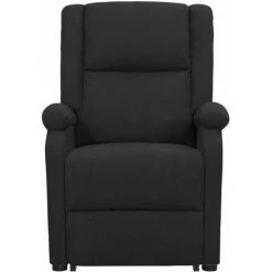 VidaXL Fauteuil Releveur Inclinable De Massage Noir Tissu - Noir -Pas Cher Fauteuil Magasin 59423243 3