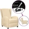 Fauteuil Releveur Inclinable Crème Tissu VidaXL 1 Fauteuil Releveur Inclinable Crème Tissu VidaXL -Pas Cher Fauteuil Magasin 59588201 1